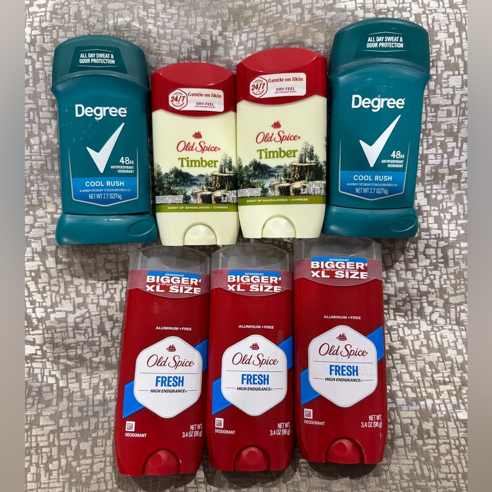 NEW Deodorant Lot (7 Total) -Old Spice High Endurance, Old Spice Fresh & Degree